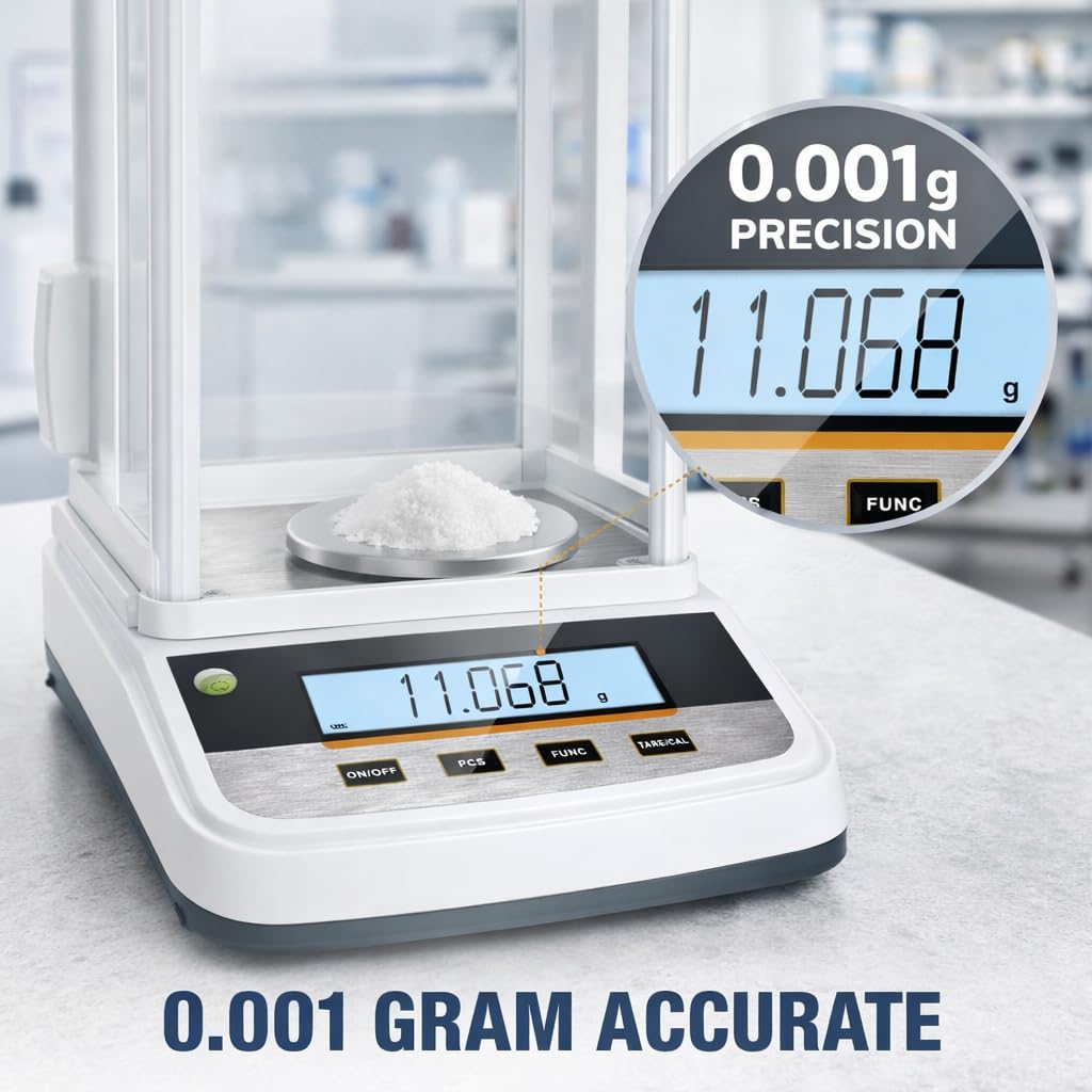 Lab Analytical Balance - 0.001g Precision Scale -5 Lab Analytical Balance - 0.001g Precision Scale -5