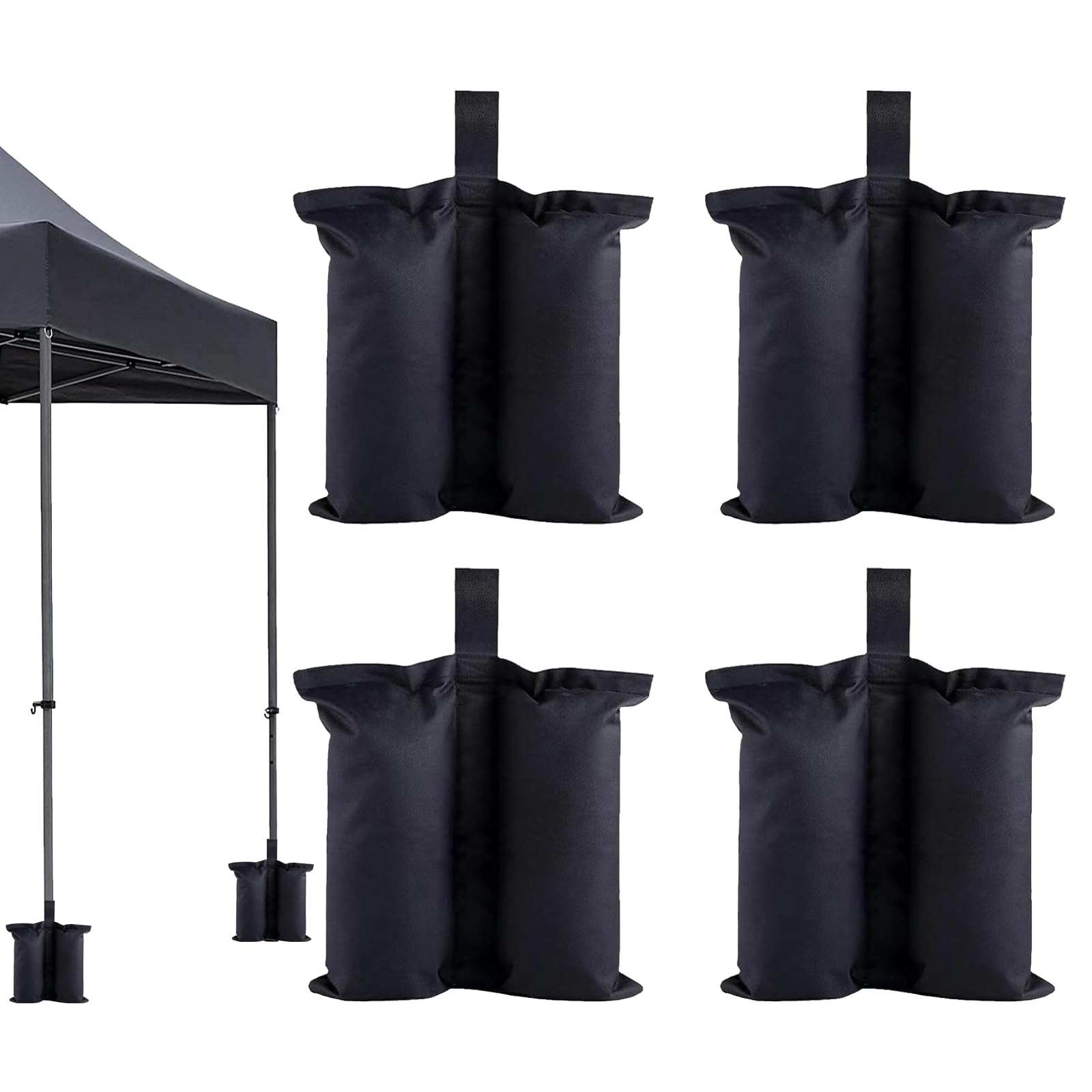 4 Pesi Per Gazebo Antivento - Sacchi Di Sabbia Riempibili 50x15cm Per Esterno - Foto 5