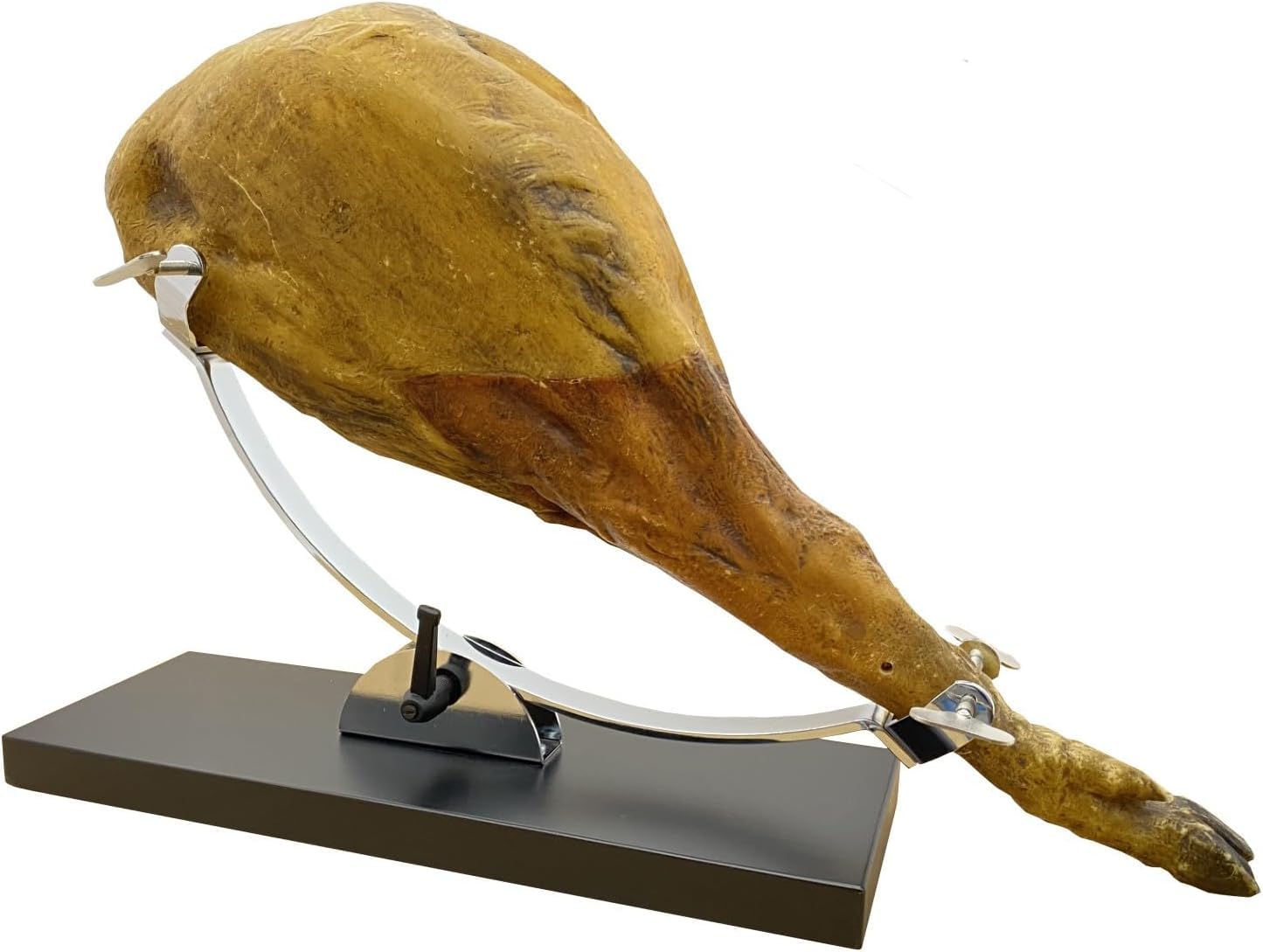 FERRETERIA LEPANTO Jamonero Basculante, Jamonero Serrano, Soporte jamonero basculante, jamonero Profesional mas Set de Corte LepantoHouse (Set Burdeo)