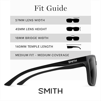 SMITH Shoutout Sunglasses with Polarized Lenses Performance Sports Active Classic Sunglasses For Men & Women
