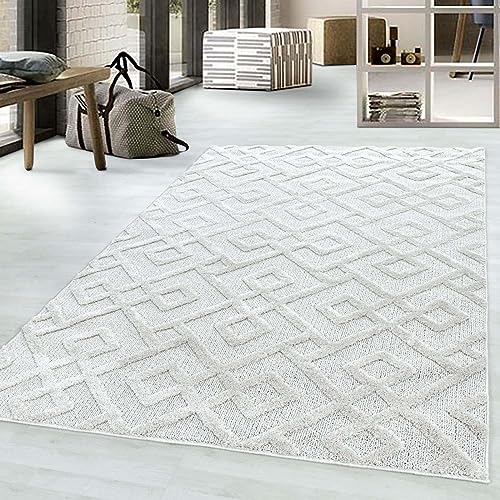 Taracarpet Kurzflor Teppich Skandi Boho für Wohnzimmer Designerteppich Tokio hoch-tief Struktur...