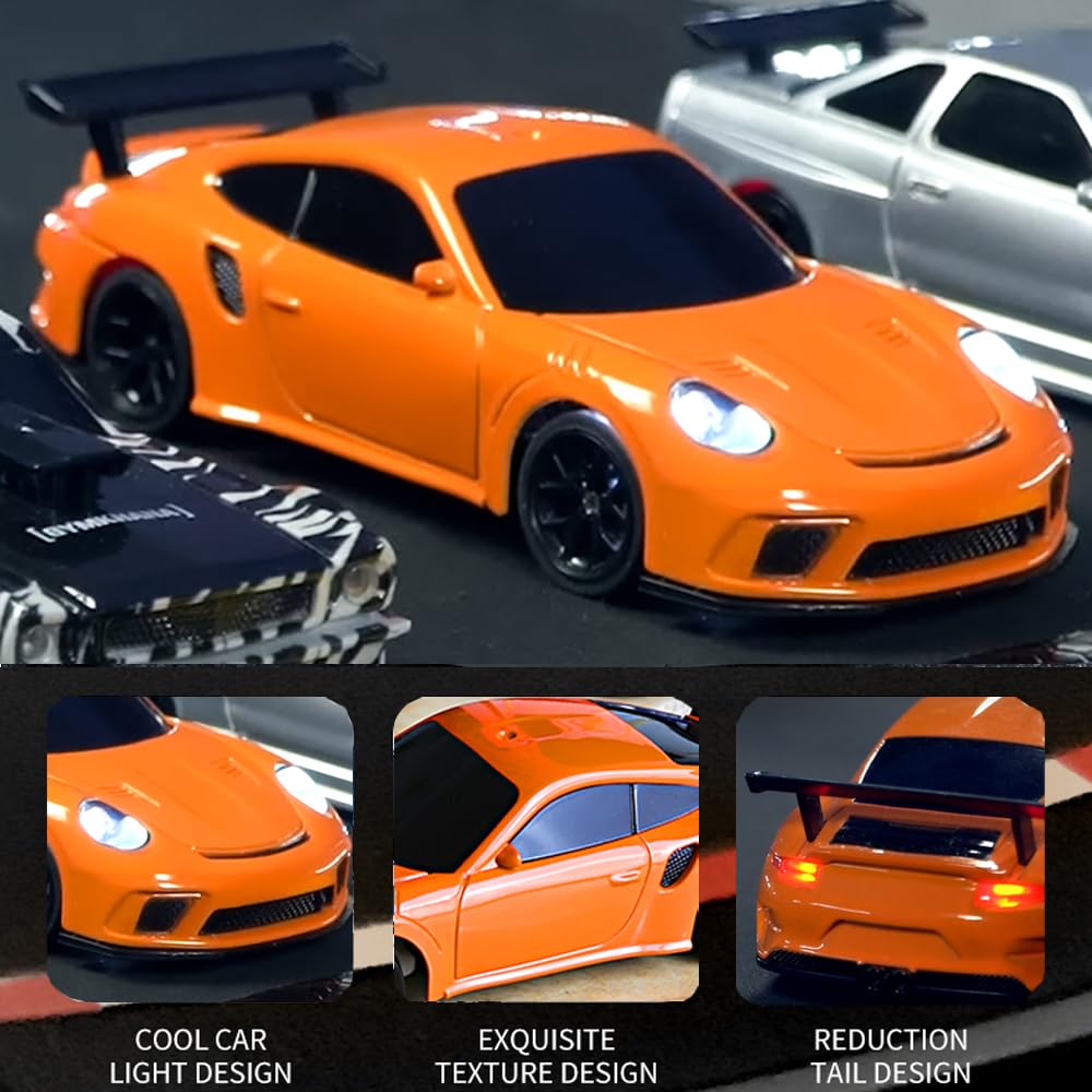Mini RC Drift Car con Gyro 1/43 Scale 2,4GHz 15KM/H Alta Velocità Sport Auto da Corsa 4WD Tabletop Telecomando Auto per Ragazzi Ragazze e Adulti Regalo