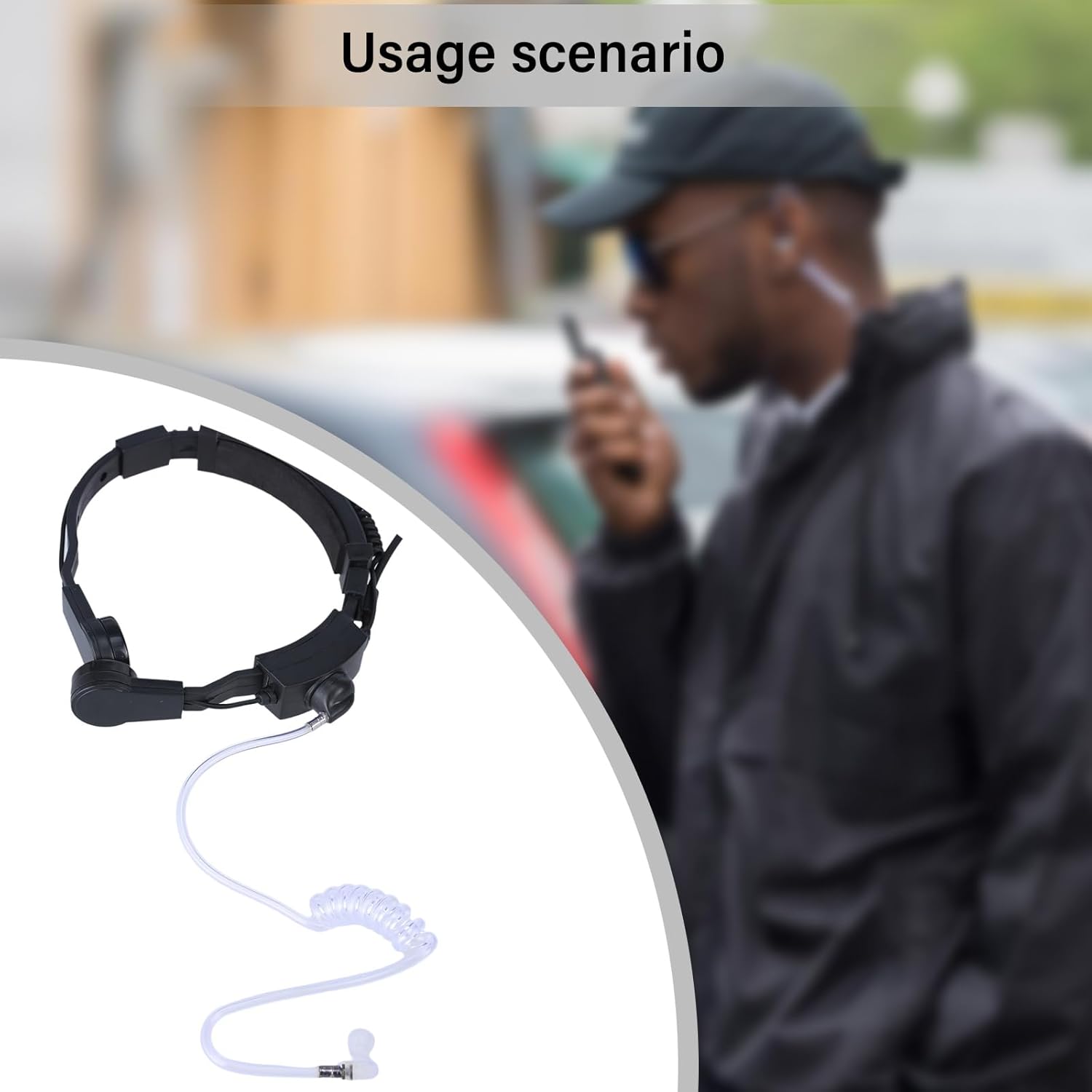 喉マイクヘッドセットヘッドフォン指プッシュトゥトーク P8268 DP4800 ラジオノイズキャンセリング柔軟