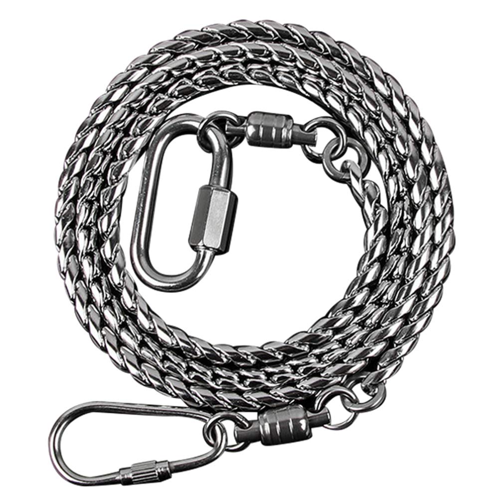 POPETPOP Parrot Foot Chain, Stainless Steel Bird Foot Stand Chain with Ring, Parrot Ankle Foot Ring Pet Supplies for Birds Cockatiels