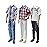 E-TING 3 Sets Fashion Casual Wear Plaid Doll Clothes Jacket Pants Outfits with 3 Pairs Shoes for 12 Inches Dolls