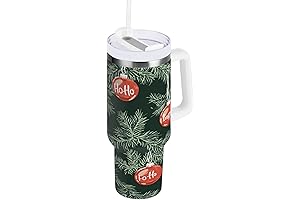 ATTX Neutral Bottle Brush Tree Christmas Tumbler