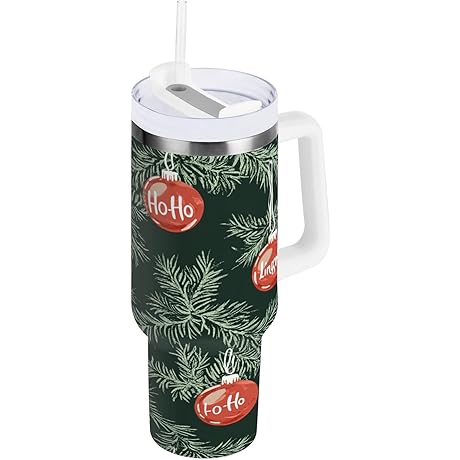 ATTX Neutral Bottle Brush Tree Christmas Tumbler