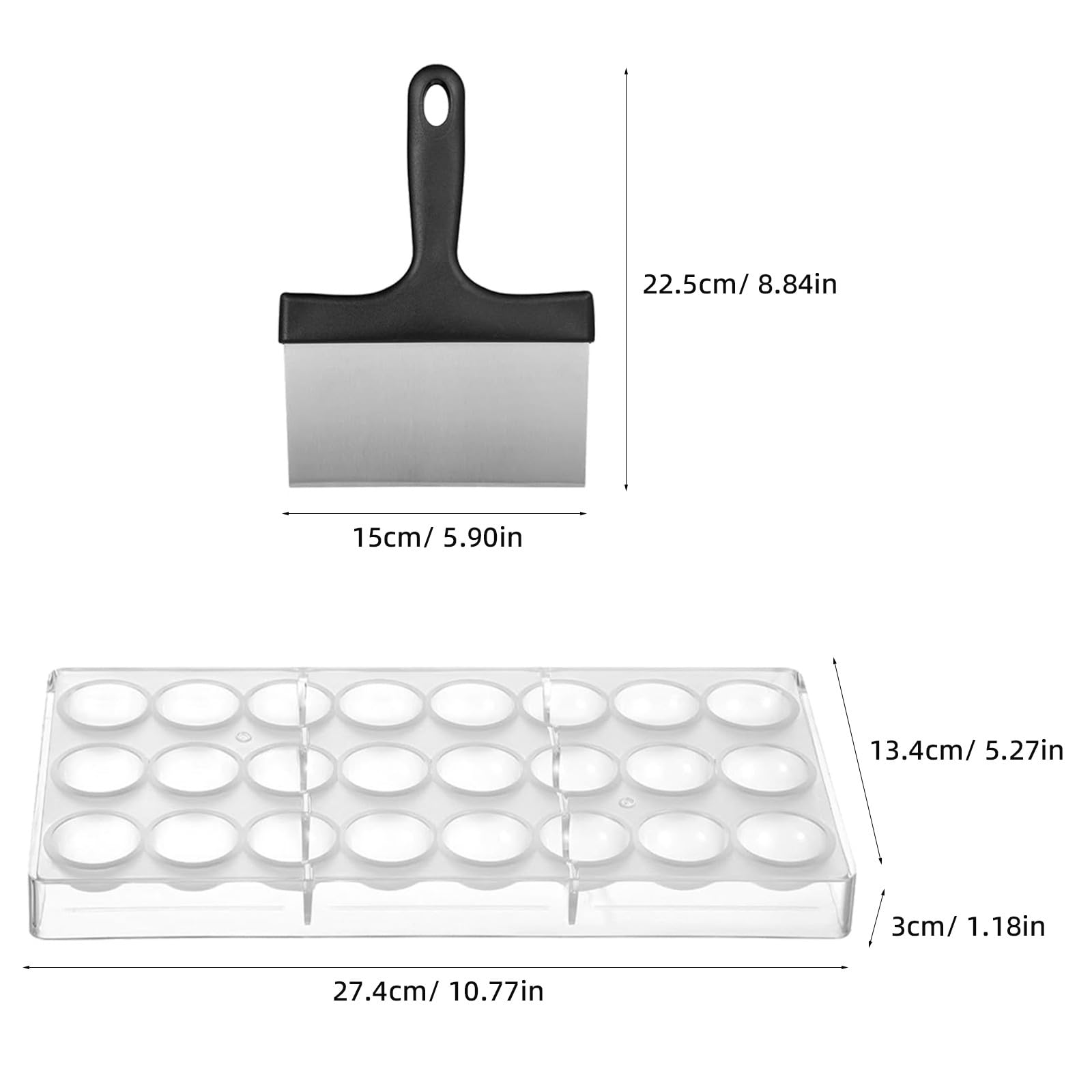 Zerodeko 1 juego de moldes de acrílico transparente para chocolate con rasp