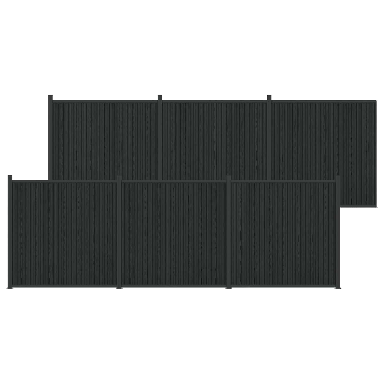 Festnight WPC Zaun Komplettset 1045x186 cm Lamellenzaun WPC Sichtschutzzaun Sichtschutz Zaun Zaunelemente für Draußen Gartenzaun