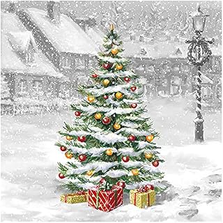 Ambiente Christmas Napkin 33 Centimeter Tree on the Square Serviettes