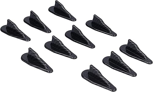 Miniatura 9 de Fydun Alerón de coche, universal 10 unidsset de generador de vórtice de aire ABS, aletas de tiburón para techo de coche