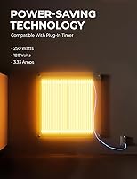 Vista 5 de EconoHome Wall Mount Space Heater Panel - with Thermostat - 250 Watt Splashproof Convection Heater - Ideal for 100 Sq Ft Room or Bathroom - 120V