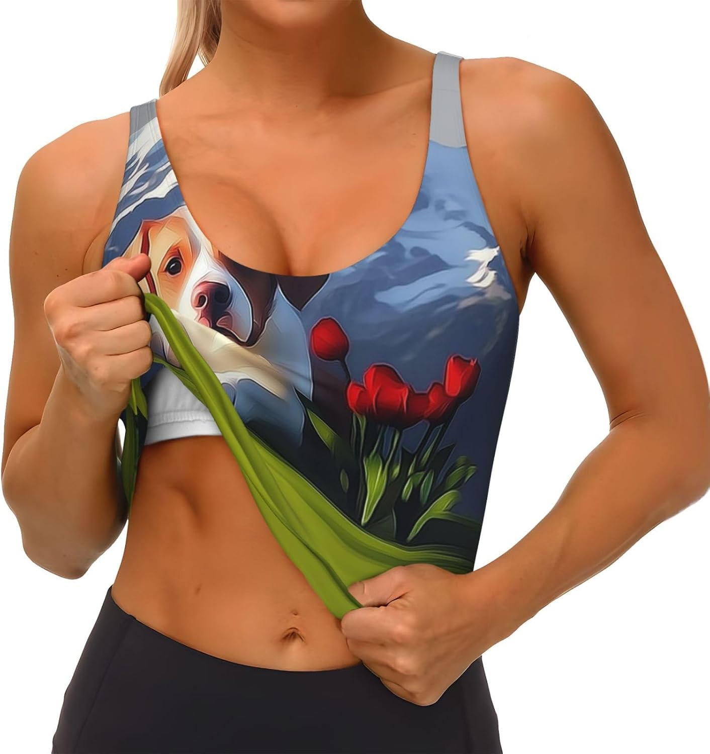 The Little Dog in the Alps Women's Sports Bras - High Support Workout Tops for Women