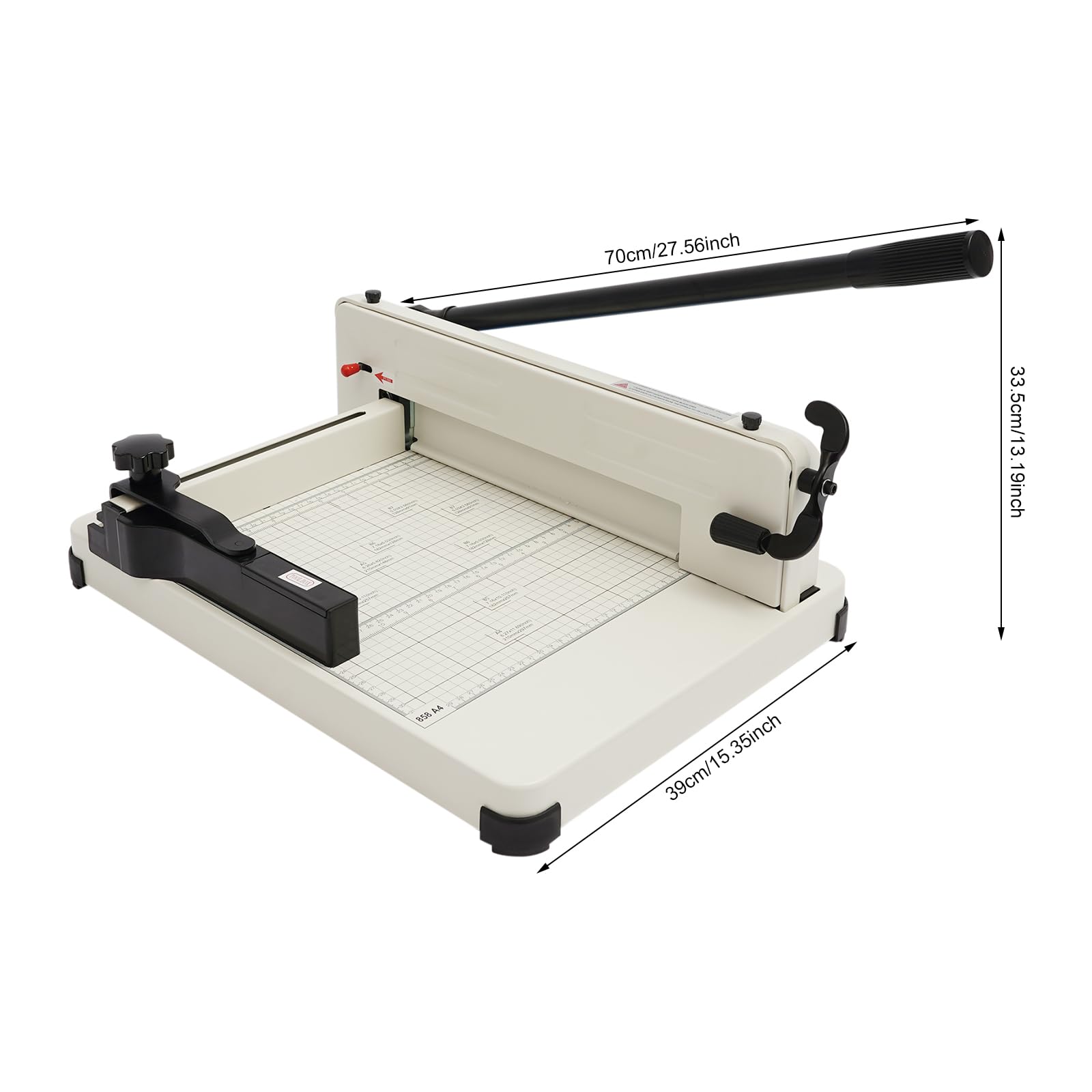Taglierina industriale a guillotina, formato A4, fino a 400 fogli, taglierina manuale a leva, per ufficio e produzione di carta, foto, pelle e tessuto, beige