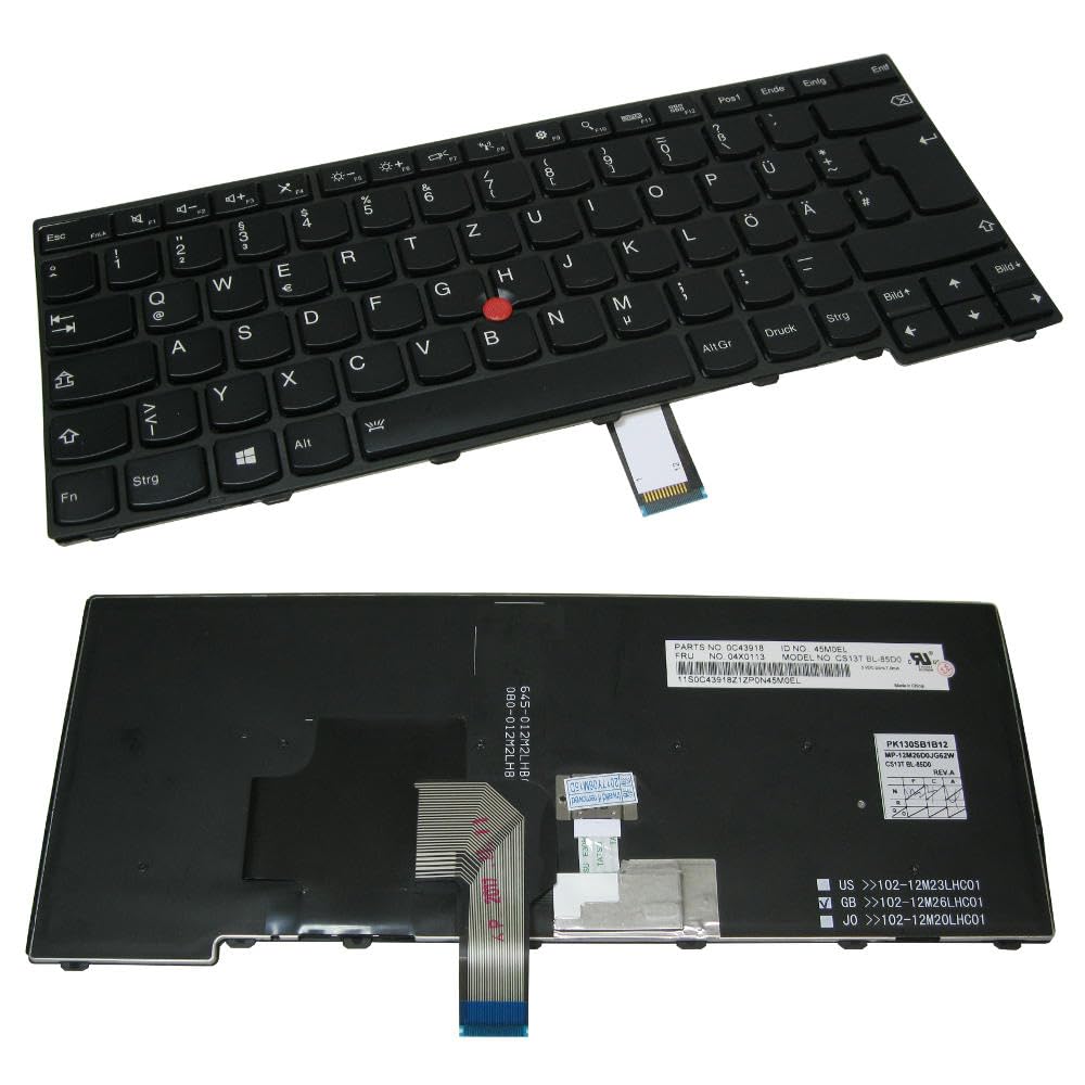 Trade-Shop Laptop Tastatur/Notebook Keyboard Deutsch QWERTZ kompatibel mit Lenovo Thinkpad E431 E440 L440 L450 L460 T431 T431S T440 T440I T440P T440S T440SI T450 T450S T460