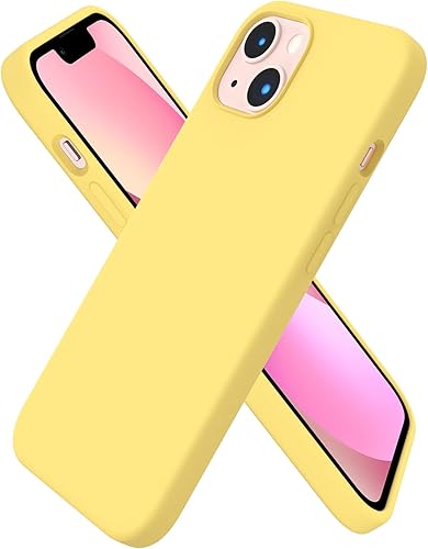 Miniatura 17 de ORNARTO Funda compatible con iPhone 13 6.1, silicona líquida delgada de 3 capas cubierta completa de goma de gel suave funda de teléfono cubierta