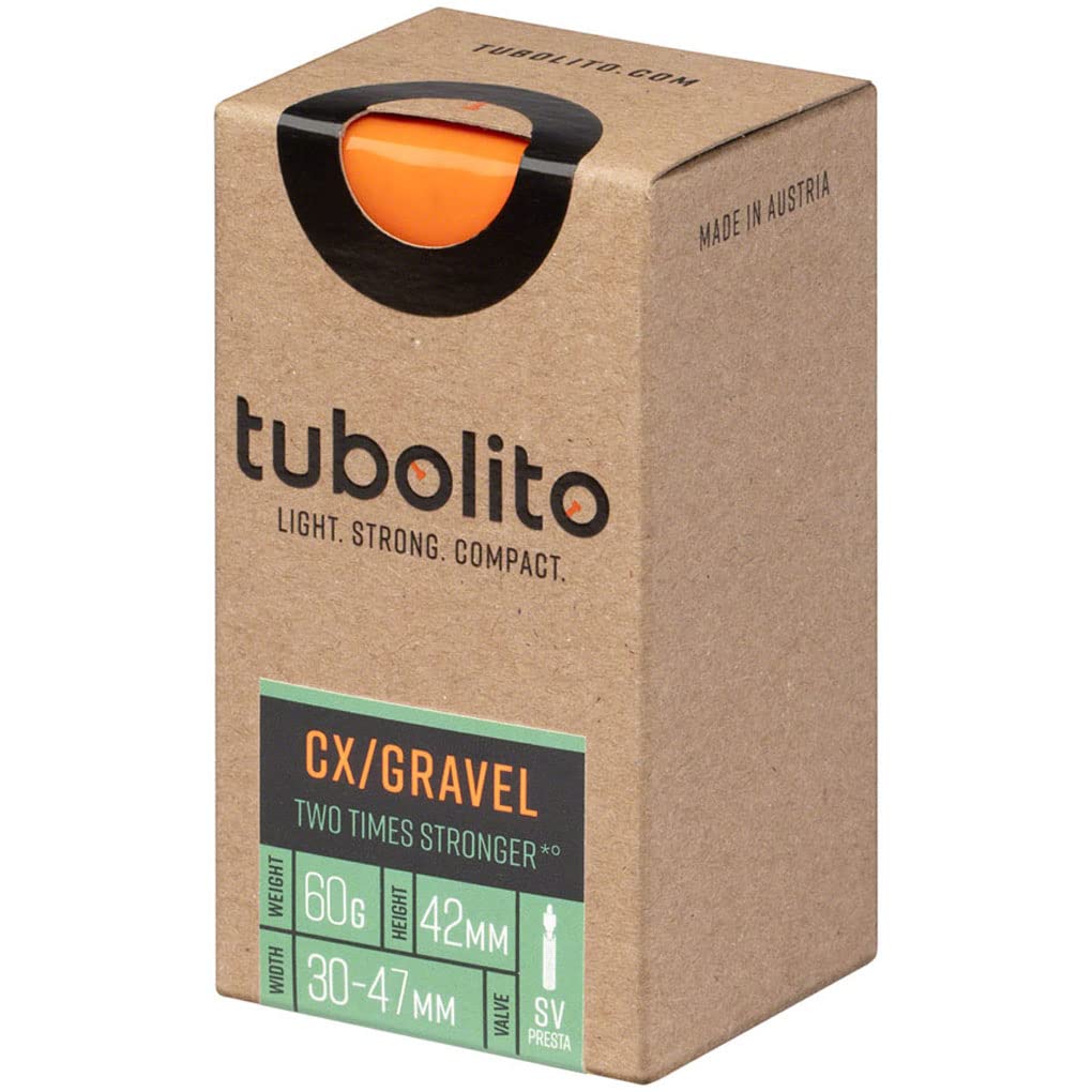 Tubolito CX/Gravel TPU Inner Tube 700c x 32-50mm, 42 mm Presta Valve | Light, Strong & Compact | Rim & Disc Brake Compatibility