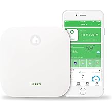 Netro Smart Sprinkler Controller, WiFi, Weather aware, Remote access, 6 Zone, Compatible with Alexa
