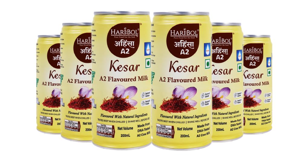 Haribol A2 Cow Kesar Flavored Milk - 200ml Flavoured with Natural Ingredients | Pack of 6 | (B0CVFL4PSB) Amazon Price History, Amazon Price Tracker