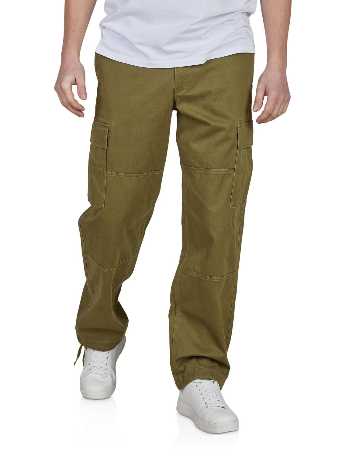 JACK & JONES Cargohose Herren Stretch Loose Fit JPSTKarl Thor Cargo Hose Taschen Schwarz Beige Grün 30 31 32 33 34 36 38
