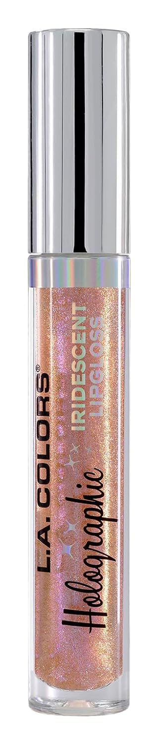 L.A. COLORS Holographic Iridescent Lipgloss, Glazed Donut CLG426