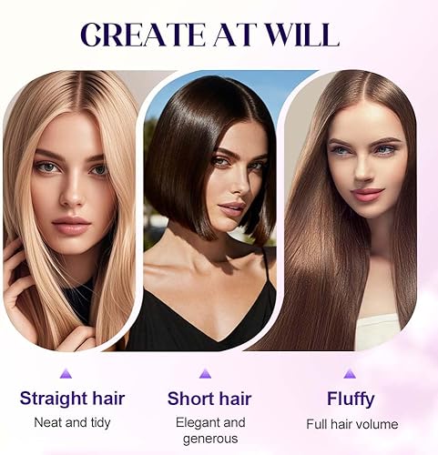 Miniatura 3 de Peine de peluquería de cerámica mejorado tercero, portátil, inalámbrico, 2 en 1, para cabello liso y rizado, peine de pelo de calor rápido con 3