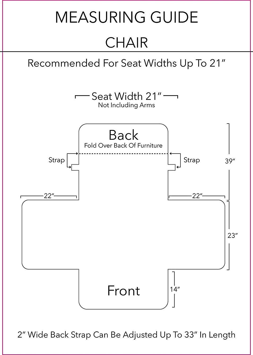 Celine Linen Bloomingdale 2-Tone Quilted Reversible Slipcover Furniture Protector with Double Sided Storage Smart Pockets, Slip-Resistant Great for Pets & Children, Chair Size, Burgundy/Black