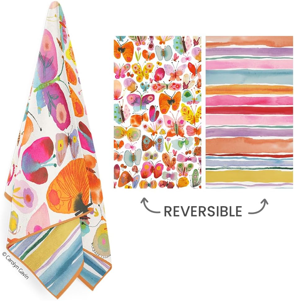 WerkShoppe Belize Butterflies Microfiber Art Towel - Home DÉCOR and Gift