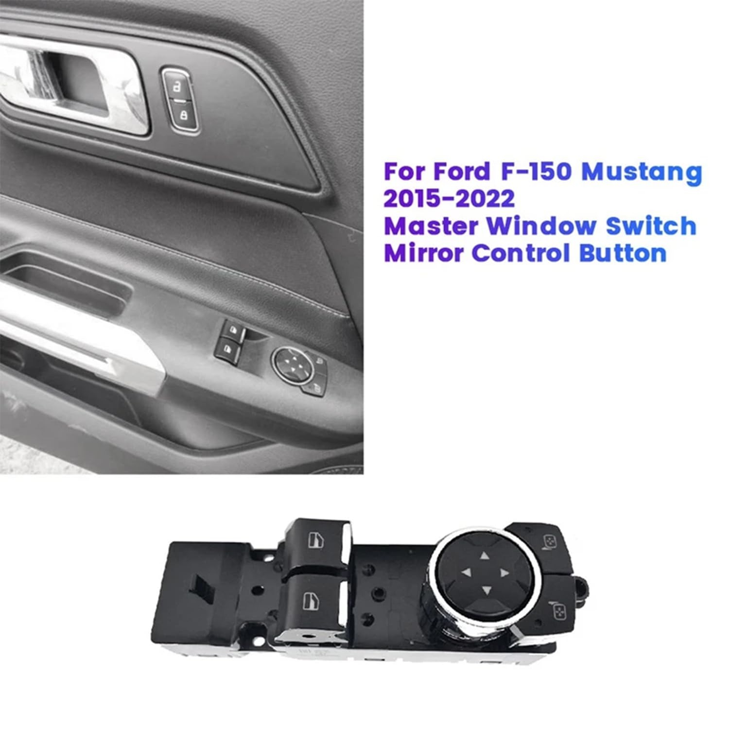 Master Power Window Switch For Ford Mustang 2015-2023 - Driver Side Left Window Control, Replaces FR3Z14529AA