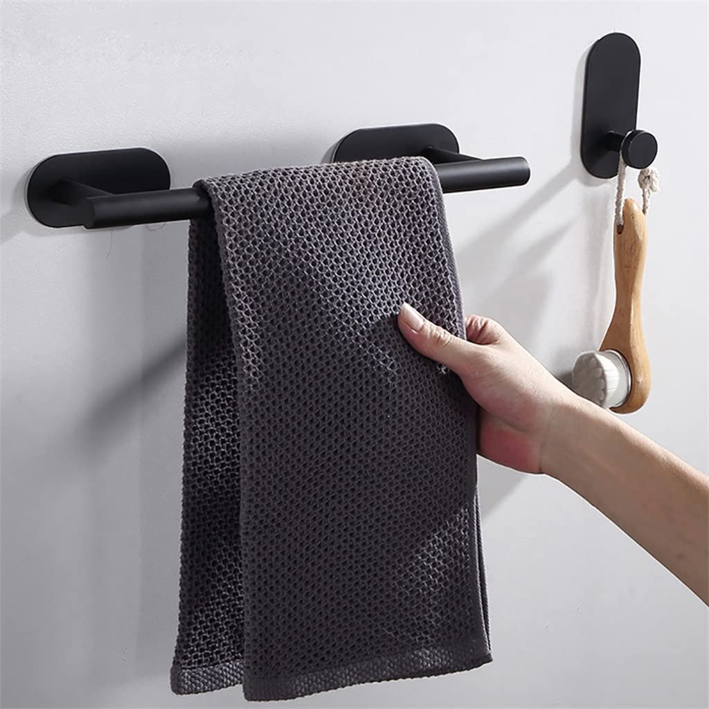 Toalleros, Toallero montado en la Pared Estante de Papel higiénico para baño Juego de Accesorios de baño Negro Mate de Acero Inoxidable Juego de Accesorios de baño (Color: B, Tamaño: D) (BD) To