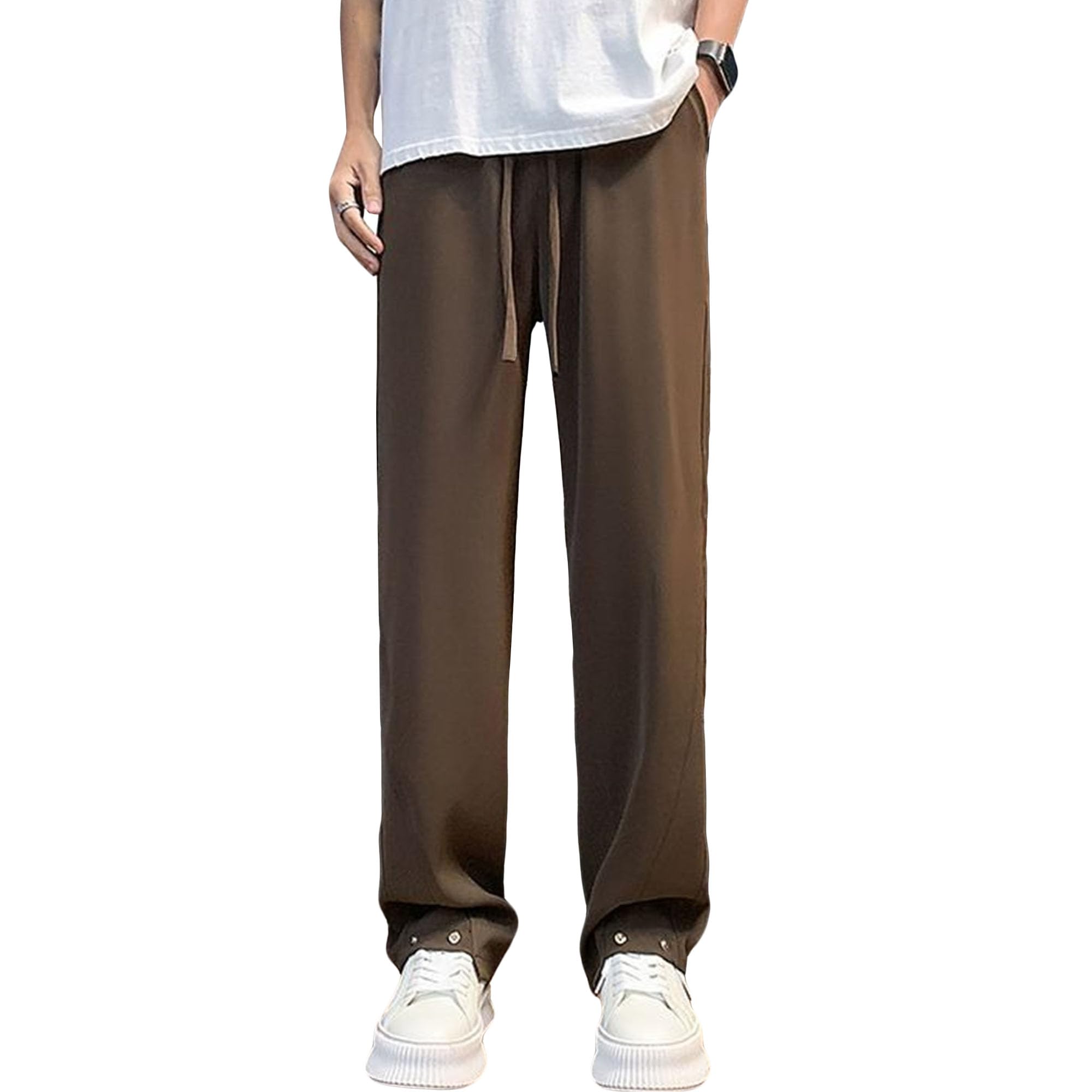 Pantalon cordon de serrage homme coupe ample ajustement facile - 8