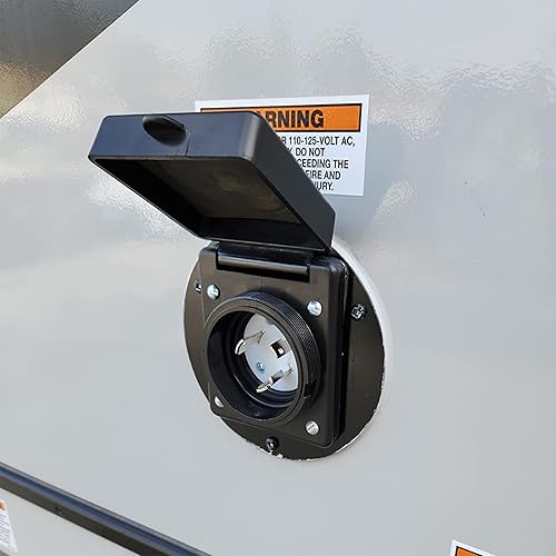 Miniatura 4 de Enchufe de alimentación Twist Lock para RV de 30 AMP, entrada de energía de 125V120V, entrada de energía para RV con 3 pines de acero inoxidable y