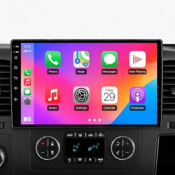 Car Stereo Radio for Chevy Silverado & GMC 2007-2013 10.2 Inch with CarPlay | 2+64GB, Android 13 Radio for Silverado 1500/GMC Sierra with Android Auto/Backup Camera/GPS Navigation/Bluetooth/WiFi/SWC