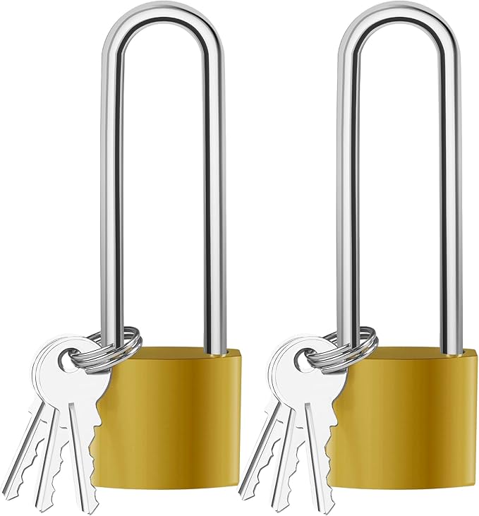 2 Lucchetti Lunghi 32mm Con 6 Chiavi - Per Armadietti, Bagagli, Biciclette E Porte - Foto 9