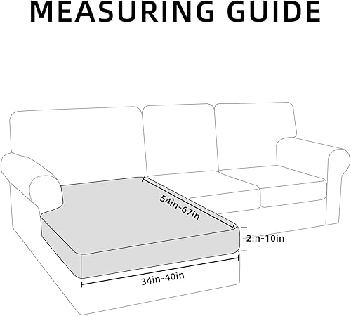 Miniatura 6 de hyha Fundas de cojín para sofá, fundas de cojín de repuesto elásticas para sofá y silla, entramado de diamante, tela jacquard gruesa, fundas de