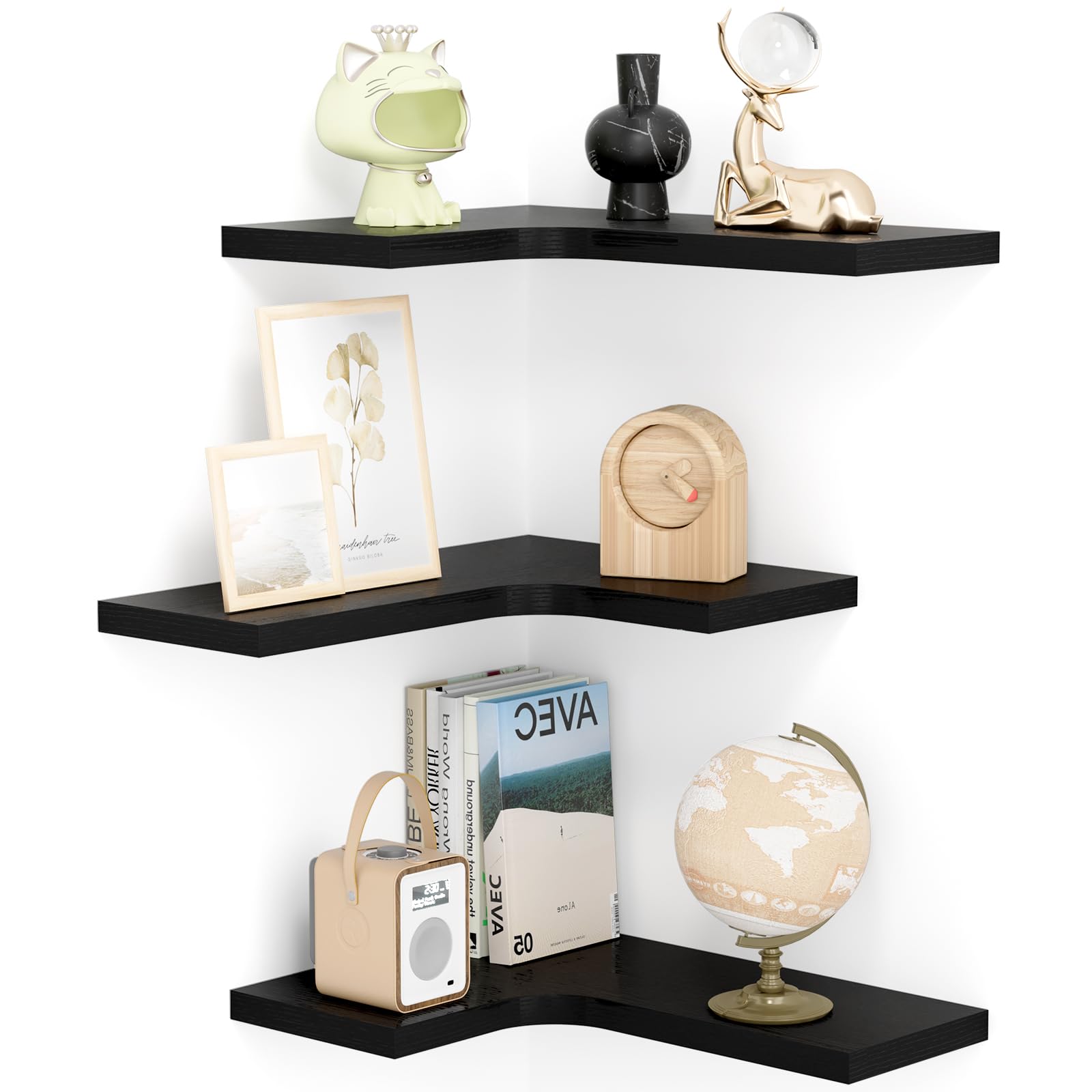 Etagere Mural Pour Livre Etagère Murale Homcom Lot De 3 étagères Murales Flottantes Design Etagere Salle De Bain
