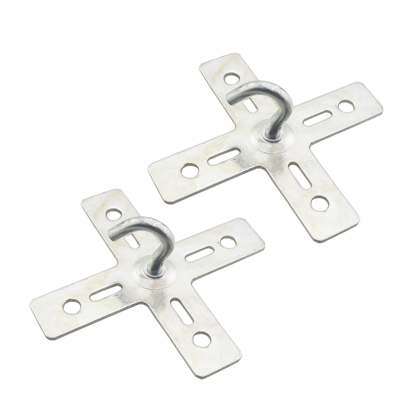 Crochets de suspension en croix 10x2cm en métal pour lustre et plafonnier - Lot de 2
