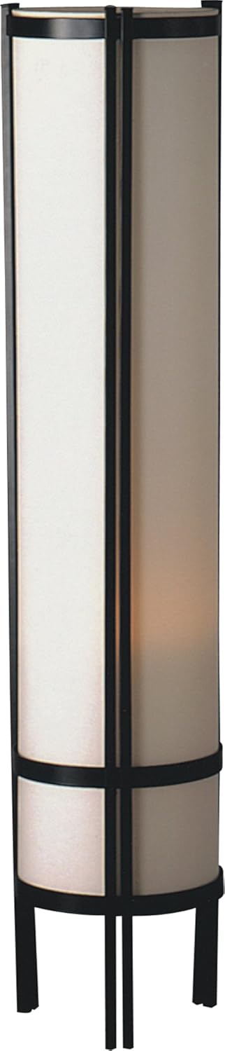 SH Lighting 2029F Japanese Shoji Style Table Lamp, 48"H, Metal/Cloth