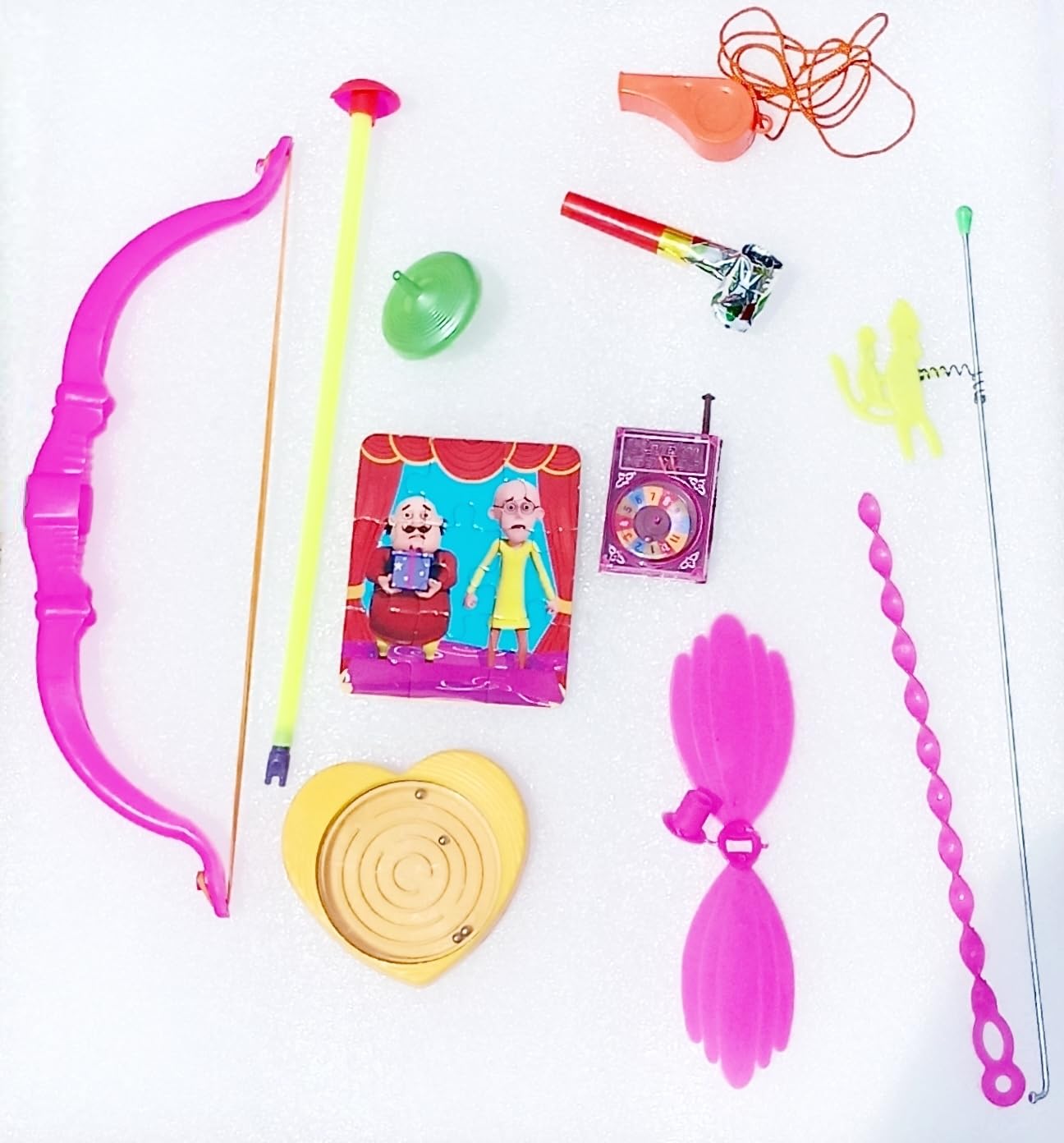 【90‘s vintage 20471120Hyoma soft toy♪新品】 90's. Kids Toys with Bow and Arrow, mini Plastic Rattle,mini