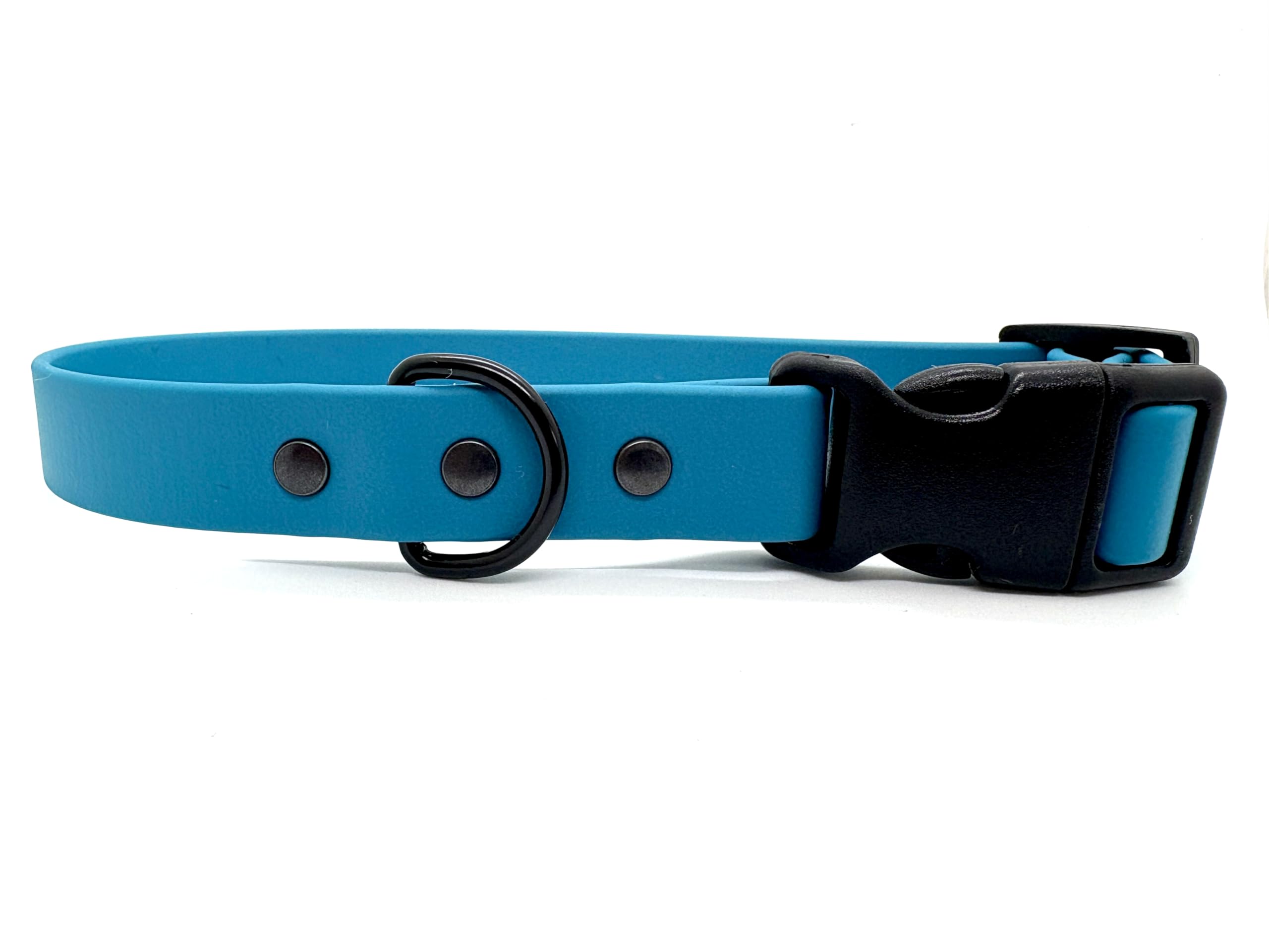 Biothane Waterproof Dog Collar with Quick Release Buckle (Lagoon, Small 25cm-30cm 20mm wide)
