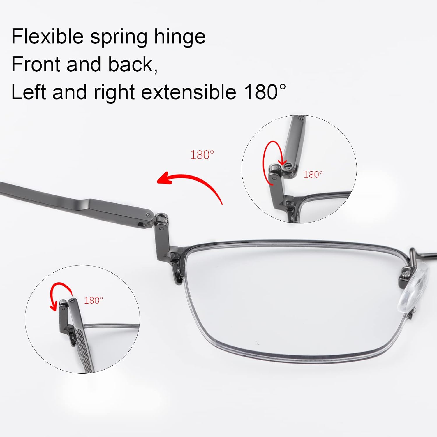 YIMI Photochromic Progressive Multifocus Reading Glasses Spring Hinges UV Sun Readers Computer Anti Blue Light Glare Glasses - Image 4