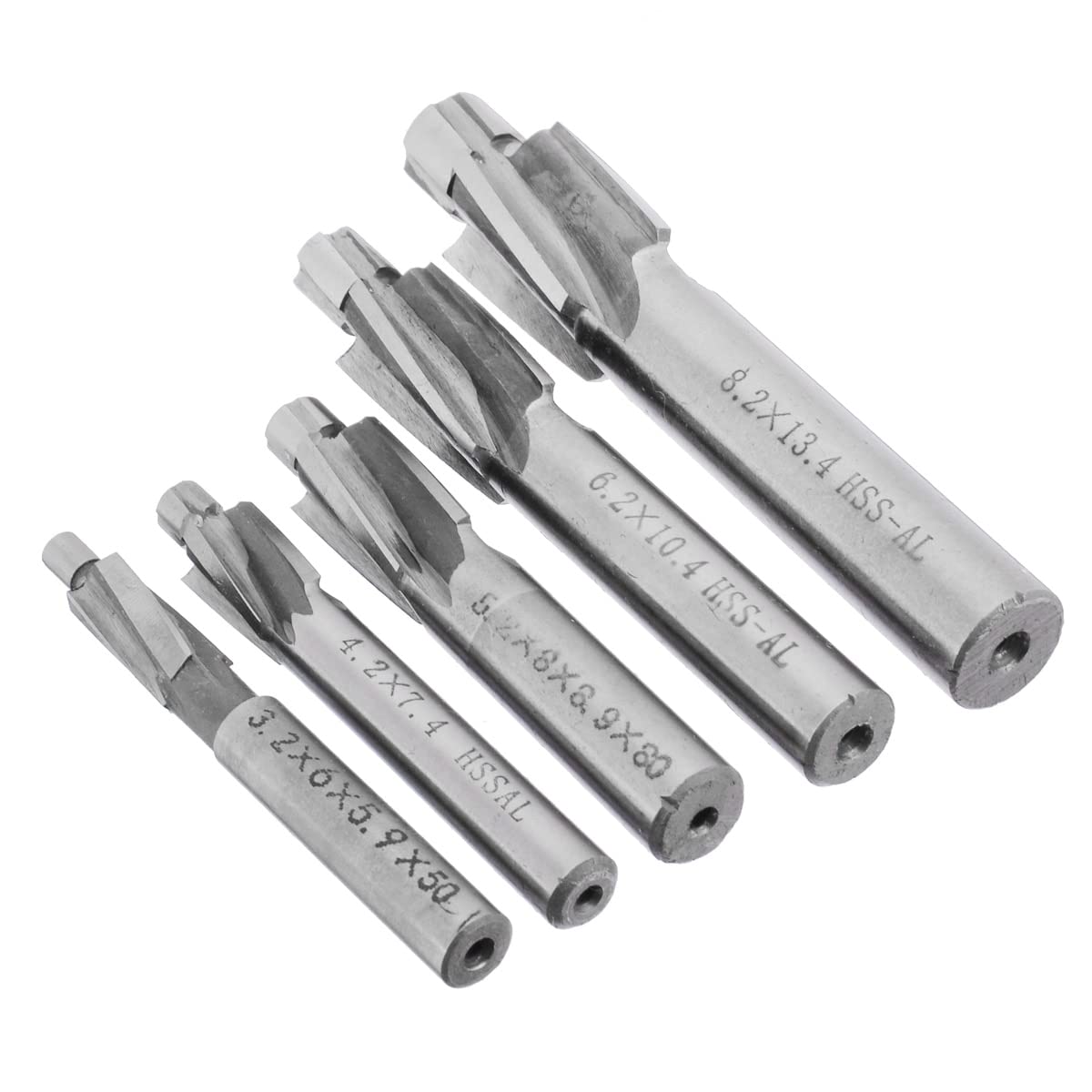 5pc 4 flautas HSS avellanado extremo molino M3-M8 piloto ranurado herramienta fresadora broca para madera metal perforación avellanado molino
