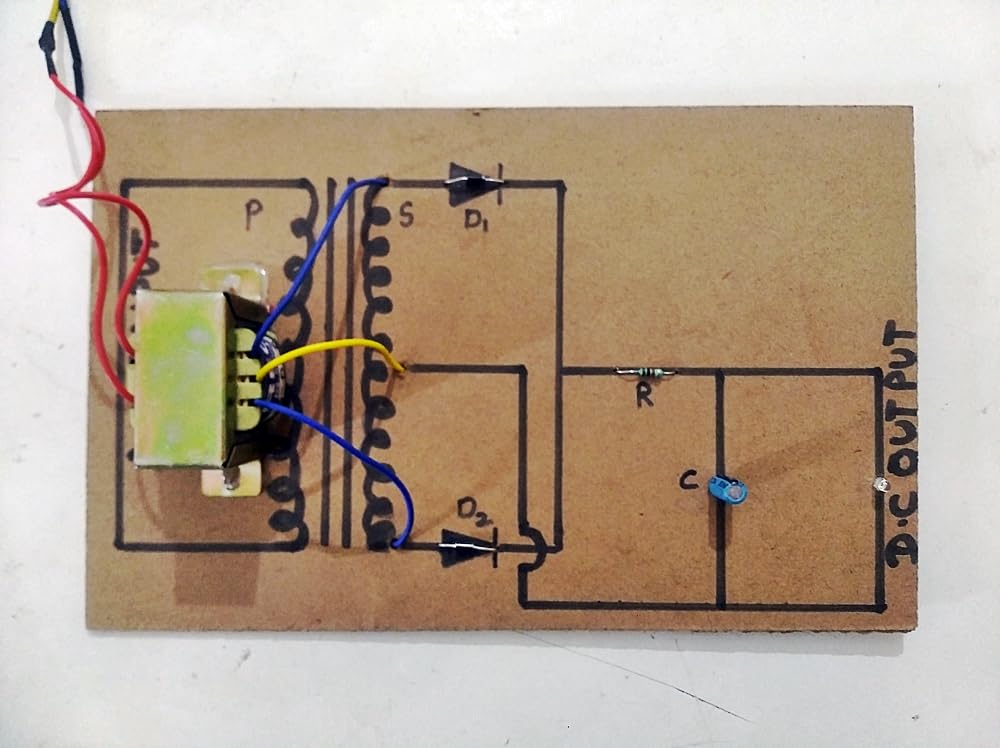 Full Wave Rectifier Model School Science Working Model Physics Project (Cardboard) Teaching Aid