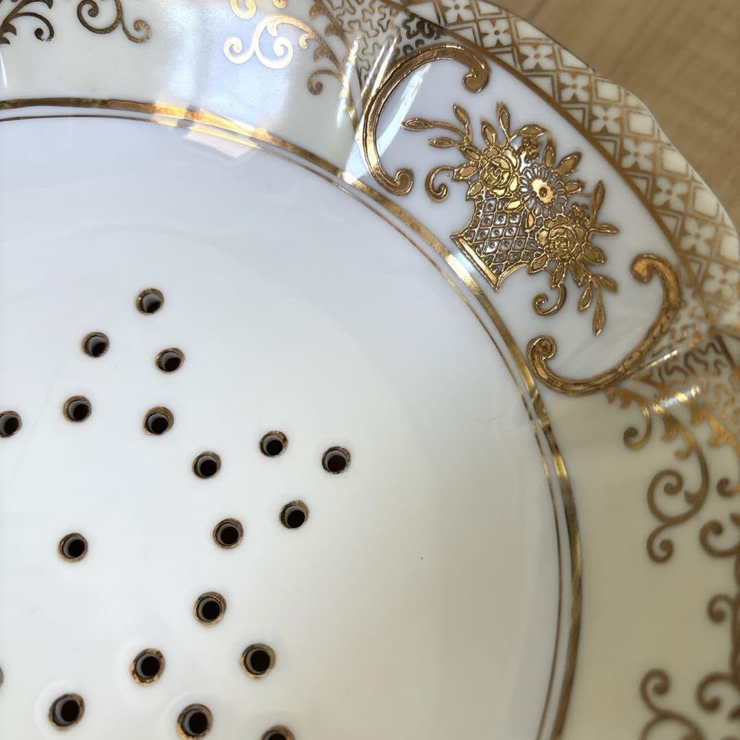 希少 レア】 日本陶器ノリタケ水切り皿花柄