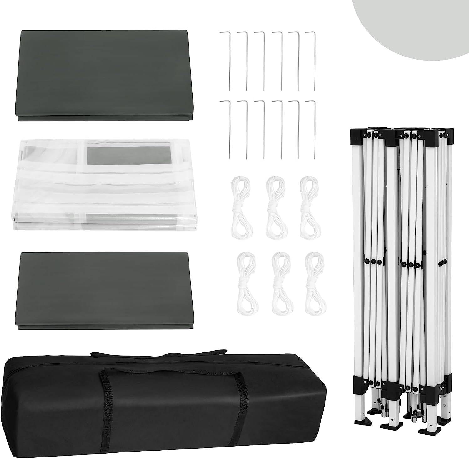 Carport - Tienda de campaña de 4 x 6 m, resistente al agua y a los rayos UV, estructura de acero estable para coches, SUV y caravanas, ideal para patio, terraza, comercial y puesto de mercado