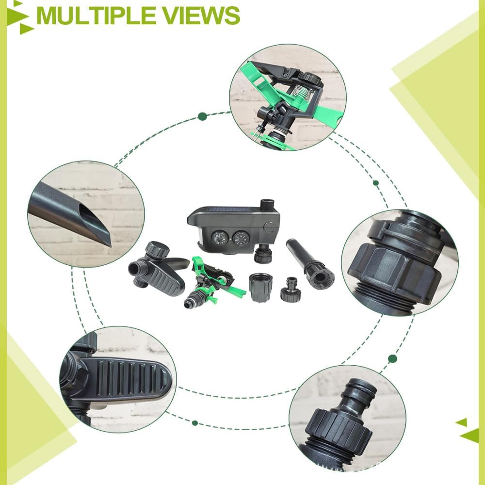 Yard Patrol Motion Activated Sprinkler - Outdoor Solar Motion Activated Sprinkler with Day and Night Detection Modes