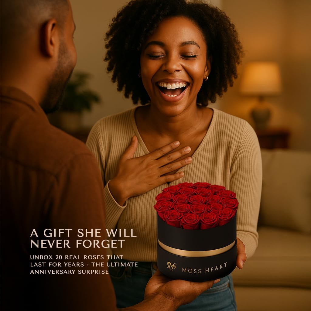 20 Petite Preserved Roses in Round Box, Forever Roses, Long-Lasting 1+ Year, No Watering, Home Décor Centerpiece, Gift for Her, Birthday or Anniversary - Image 5