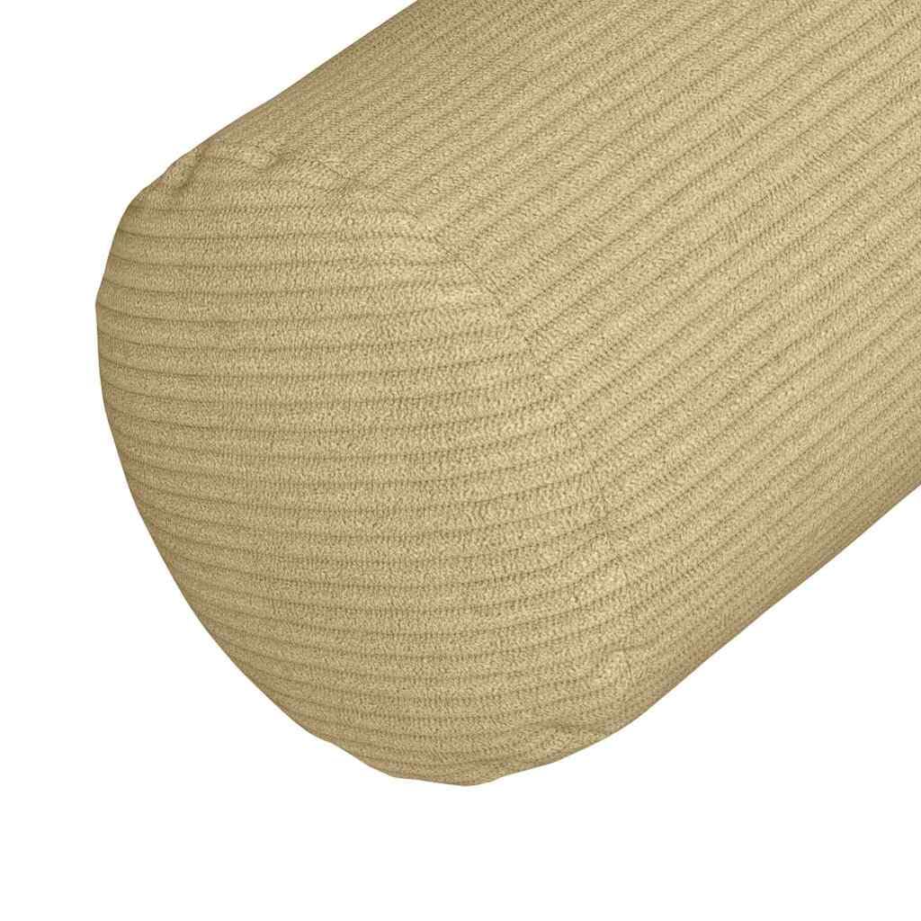 2 cojines de pana gris verde 25 x 70 cm cojín cilíndrico para banco con cremallera extraíble para salón, dormitorio, oficina, asiento