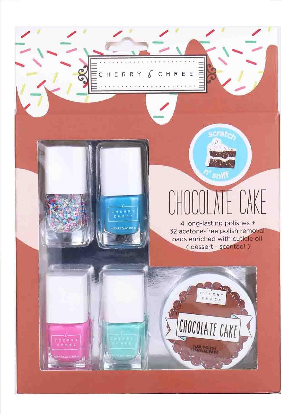 Essential Cute Cherry Chree Nail Polish Gift Set (Chocolate Cake)