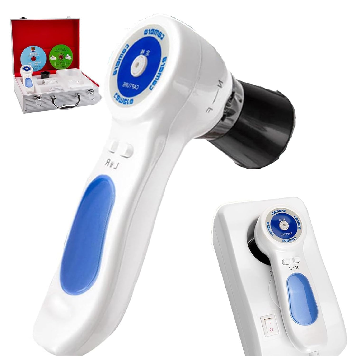Cámara Análisis Iris Específica Computadora, Cámara Análisis Iris, Cámara Iridología Analizadora Iris USB con HD 13 Millones Píxeles, Software De Análisis Iris Multifunción + Caja